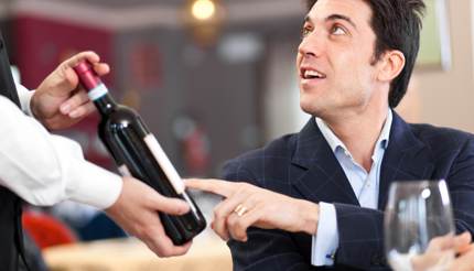 Man choosing wine