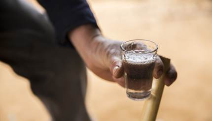 Freshly made mezcal