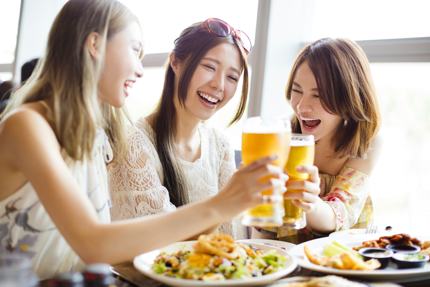 Friends enjoying beers