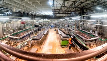 Pilsner Urquell Brewery bottling plant