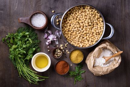 Ingredients for falafel