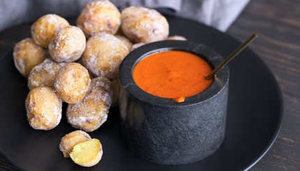 Papas arrugadas with mojo sauce