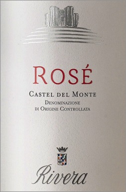 A label example of Castel del Monte DOC rosé produced by Rivera ©Rivera.it