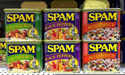 A grocery store in LA selling different types of Spam