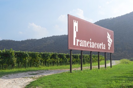 A signage in Franciacorta