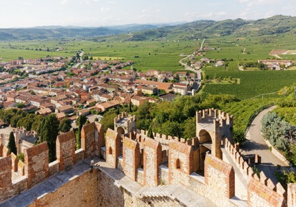 The views of Soave from the Soave Castle