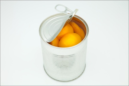 Peaches in a can