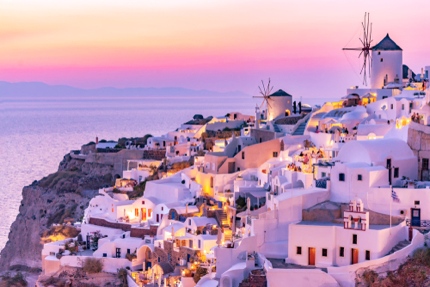 Sunset views in Oia, Santorini