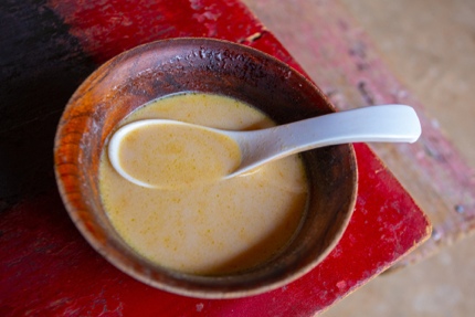 Tibetan yak butter tea or po cha