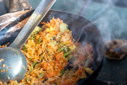 Making biryani