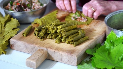 Making dolmas