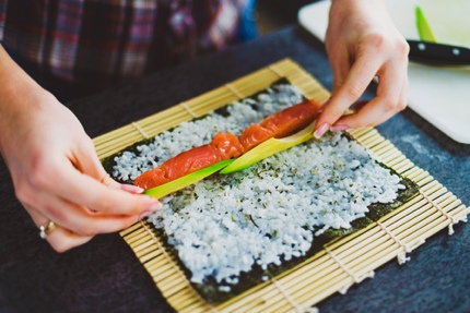 Making sushi at home