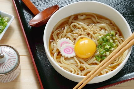 Tsukimi Udon (with a raw egg)