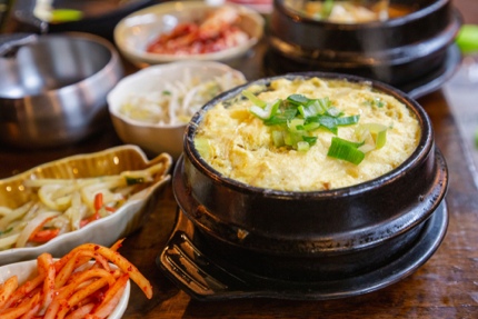 Korean boiled eggs with various pickles