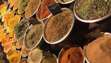 Spices on display at Chelsea market