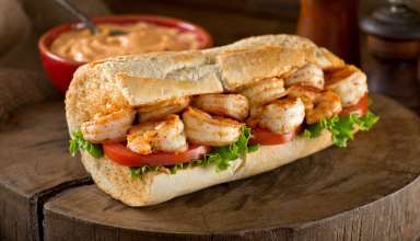 PoBoy sandwich with shrimp