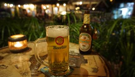 Pint of beer in BeerLao