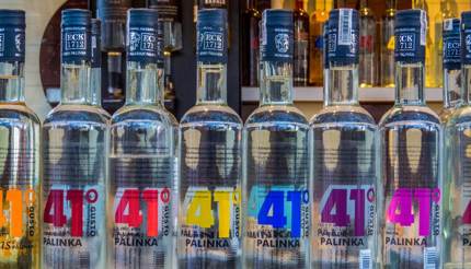 Bottles of Pálinka