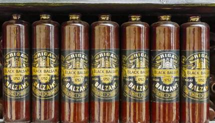 Black Balsam bottles lined up of shelf