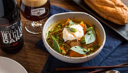 Bo Kho with Modern Belgium Dark beer