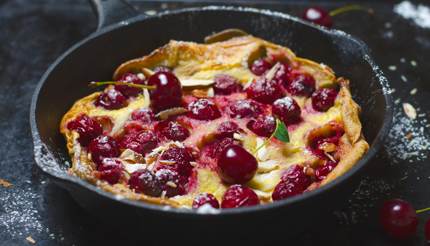 Bismarck Pancake with cherries