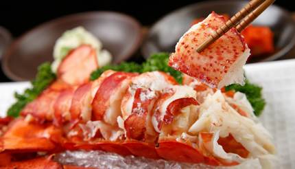 Steamed lobster